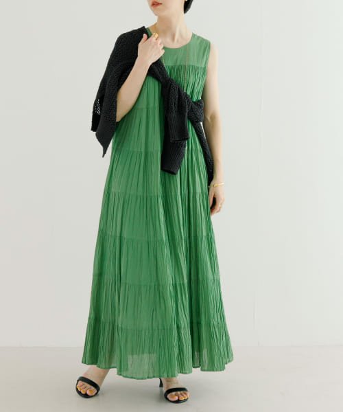 『一部WEB限定カラー』ティアードクリンクルワンピース 人気・おすすめ｜使いやすい・旅行におすすめ 品質保証 全国発送 在庫限り