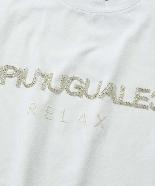 1PIU1UGUALE3 RELAX(1PIU1UGUALE3 RELAX)/1PIU1UGUALE3 RELAX(ウノピゥウノウグァーレトレ リラックス)ビーズロゴ半袖Tシャツ/img14