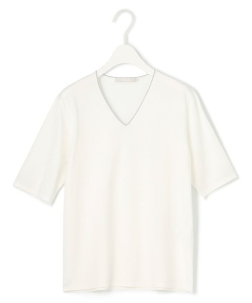 ICB（LARGE SIZE）(ICB（大きいサイズ）)/【WEB限定カラーあり・接触冷感・UVケア・洗える】 シンセティックハイゲージ 半袖ニット/img24