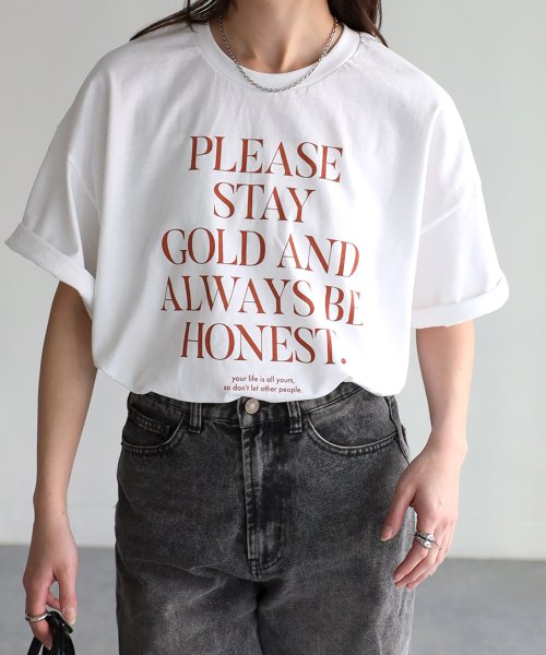 Riberry(リベリー)/【GILDAN】 ロゴプリントオーバーサイズTシャツ/img33