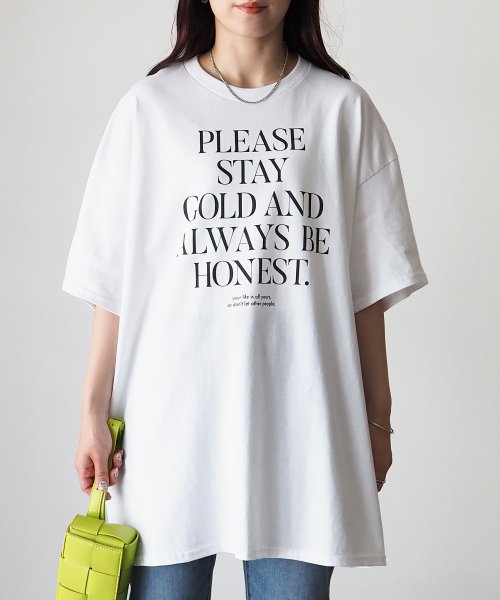 Riberry(リベリー)/【GILDAN】 ロゴプリントオーバーサイズTシャツ/img38