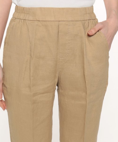 リネン100%クロップド丈ウエストゴムテーパードパンツ 人気・おすすめ｜多用途・生活用品におすすめ 口コミ人気 即納 日本国内即配送