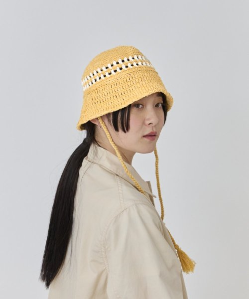 OVERRIDE(OVERRIDE)/OVERRIDE REC KNIT CROCHET CLOCHE SG/img07