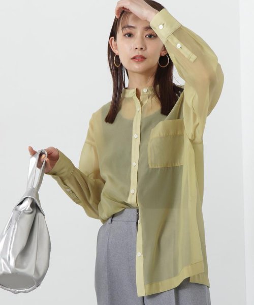 N Natural Beauty Basic(エヌナチュラルビューティベーシック)/バンドカラースリットシアーシャツ 24SS/img60