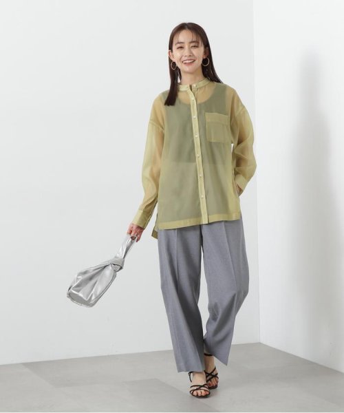 N Natural Beauty Basic(エヌナチュラルビューティベーシック)/バンドカラースリットシアーシャツ 24SS/img64