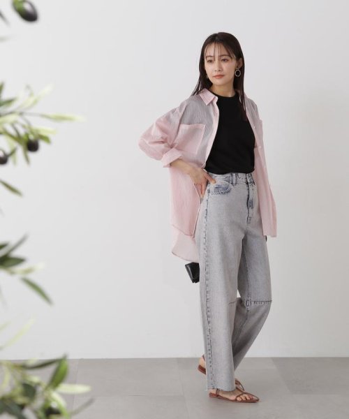 N Natural Beauty Basic(エヌナチュラルビューティベーシック)/シアーストライプシャツ 24SS/img42