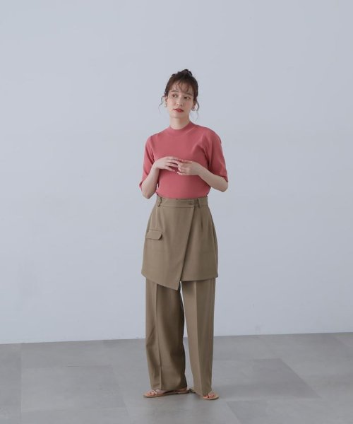 N Natural Beauty Basic(エヌナチュラルビューティベーシック)/総針ボトルネック5分袖ニット 24SS/img53