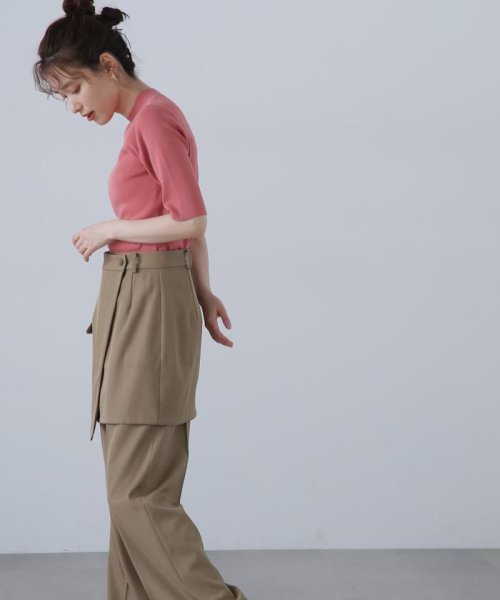 N Natural Beauty Basic(エヌナチュラルビューティベーシック)/総針ボトルネック5分袖ニット 24SS/img54