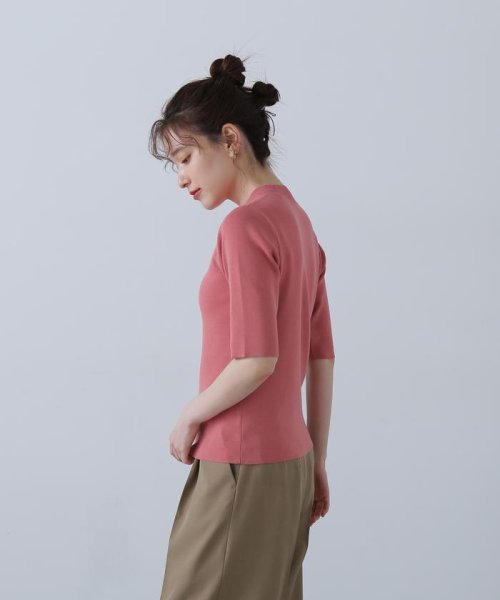 N Natural Beauty Basic(エヌナチュラルビューティベーシック)/総針ボトルネック5分袖ニット 24SS/img56