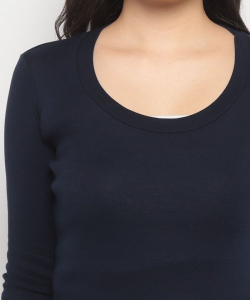 BENETTON (women)(ベネトン（レディース）)/ロゴ刺繍入りUネック長袖Tシャツ・カットソー/img31