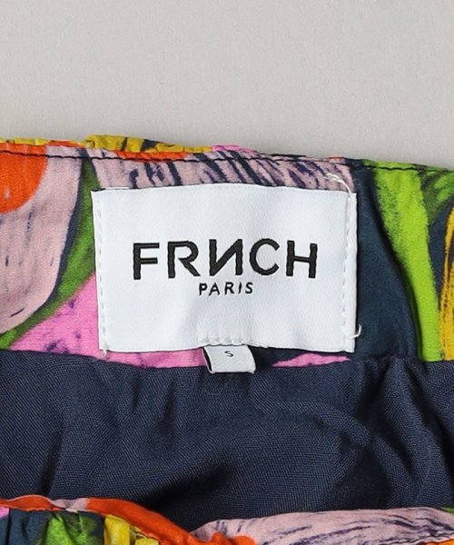 ＜FRNCH＞フラワープリント リボンワンピース  Z1360348738(10450円)