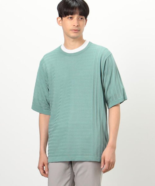 COMME CA ISM MENS(コムサイズム（メンズ）)/【セットアイテム】 リンクス編みニット＋Ｔシャツ/img06