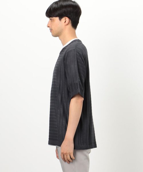 COMME CA ISM MENS(コムサイズム（メンズ）)/【セットアイテム】 リンクス編みニット＋Ｔシャツ/img08