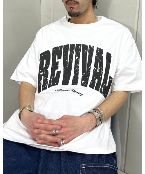 MODISH GAZE(モディッシュ ガゼ)/REVIVAL 発泡PT ビッグシルエットTシャツ/img19