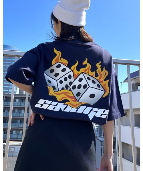 RAD CHAMP(ラッドチャンプ)/ダイス両面プリント ビッグシルエットTシャツ/img14