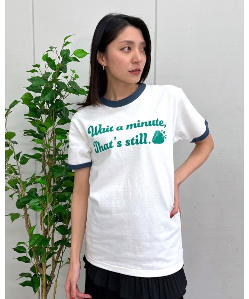 Spiritoso(スピリトーゾ)/WAIT A MINUTEイチゴプリント リンガーTシャツ/img12