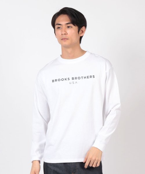 Brooks Brothers(ブルックス ブラザーズ（メンズ）)/【WEB限定】SS24 LOGO Series コットン ロゴプリント クルーネック ロングスリーブTシャツ/img03