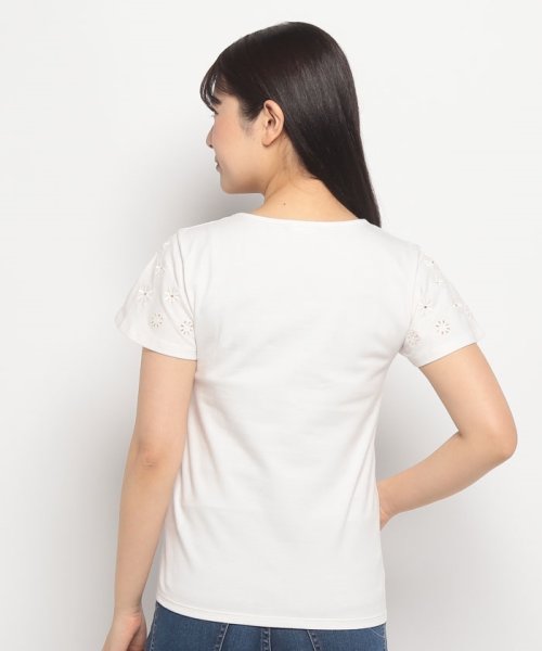 BENETTON (women)(ベネトン（レディース）)/花柄刺繍フレンチスリーブクルーネックTシャツ・カットソー/img22