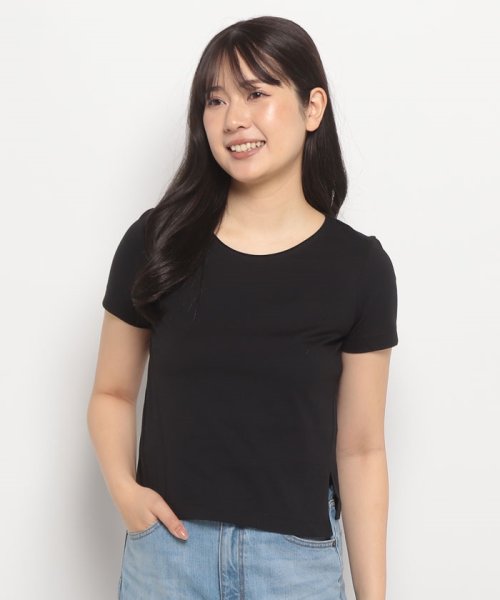 BENETTON (women)(ベネトン（レディース）)/クルーネックアシンメトリーサイドスリット半袖Tシャツ・カットソー/img33