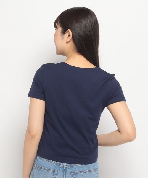 BENETTON (women)(ベネトン（レディース）)/クルーネックアシンメトリーサイドスリット半袖Tシャツ・カットソー/img22