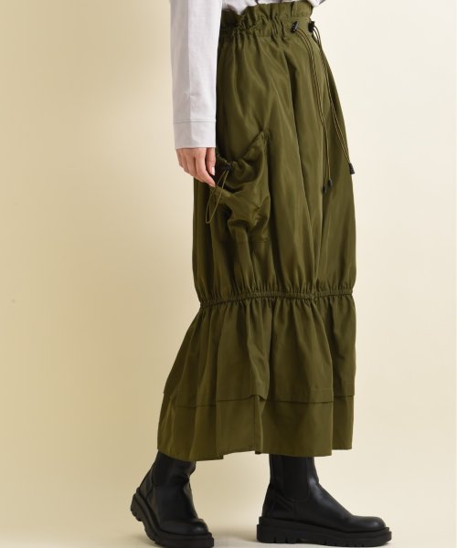 INTERPLANET(インタープラネット)/【ＣＹＮＩＣＡＬ】タフタポケット裾ギャザースカート/img02