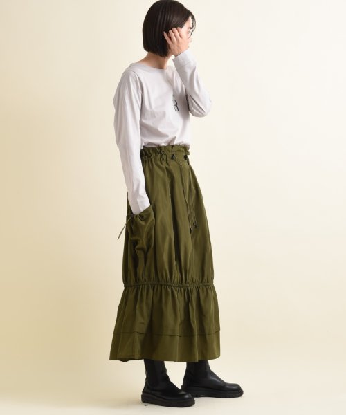 INTERPLANET(インタープラネット)/【ＣＹＮＩＣＡＬ】タフタポケット裾ギャザースカート/img11