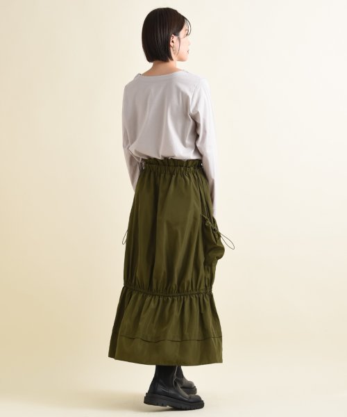 INTERPLANET(インタープラネット)/【ＣＹＮＩＣＡＬ】タフタポケット裾ギャザースカート/img12