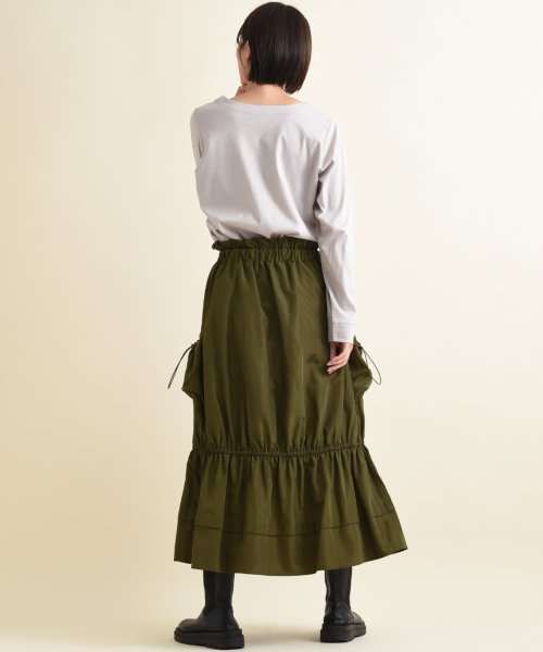 INTERPLANET(インタープラネット)/【ＣＹＮＩＣＡＬ】タフタポケット裾ギャザースカート/img13