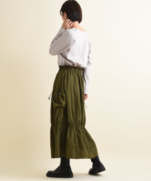 INTERPLANET(インタープラネット)/【ＣＹＮＩＣＡＬ】タフタポケット裾ギャザースカート/img14