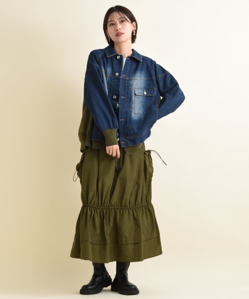 INTERPLANET(インタープラネット)/【ＣＹＮＩＣＡＬ】タフタポケット裾ギャザースカート/img24