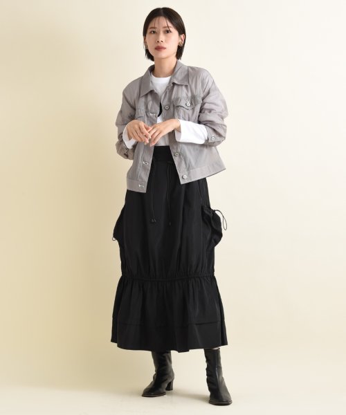 INTERPLANET(インタープラネット)/【ＣＹＮＩＣＡＬ】タフタポケット裾ギャザースカート/img43