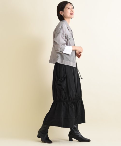 INTERPLANET(インタープラネット)/【ＣＹＮＩＣＡＬ】タフタポケット裾ギャザースカート/img44