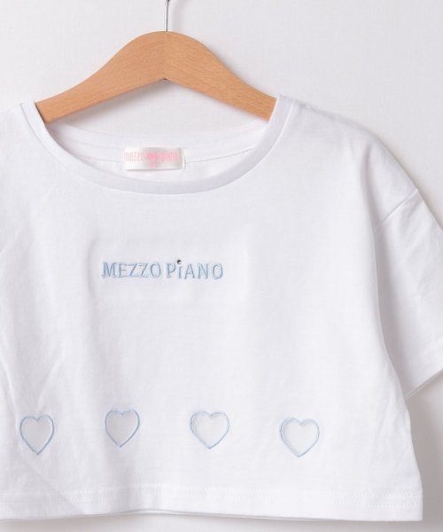 mezzo piano(メゾピアノ)/ハート柄・ギンガムワンピース＆短丈Tシャツセット/img04