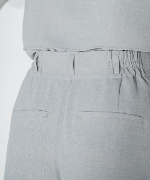 メランジツイルワイドパンツ≪洗濯機で洗える/セットアップ対応≫ 