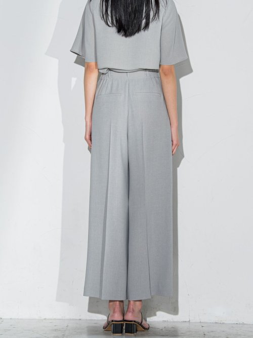 メランジツイルワイドパンツ≪洗濯機で洗える/セットアップ対応≫ 