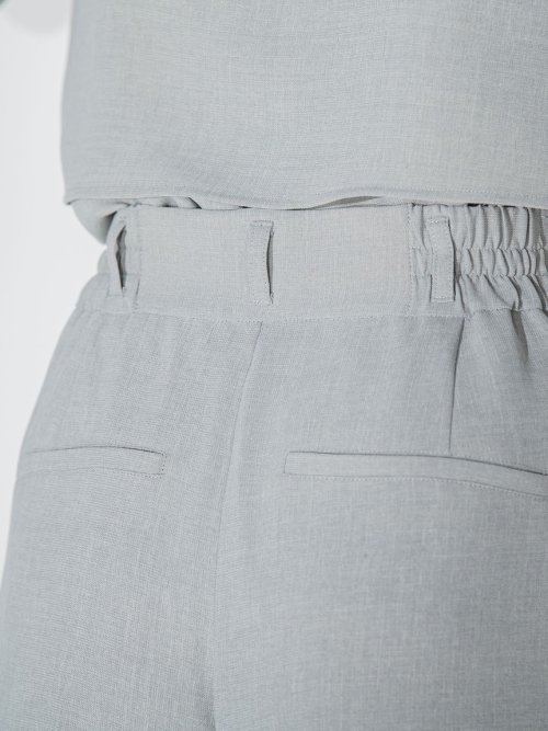 メランジツイルワイドパンツ≪洗濯機で洗える/セットアップ対応≫ 