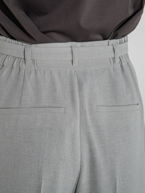 メランジツイルワイドパンツ≪洗濯機で洗える/セットアップ対応≫ 