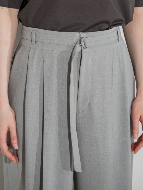 メランジツイルワイドパンツ≪洗濯機で洗える/セットアップ対応≫ 