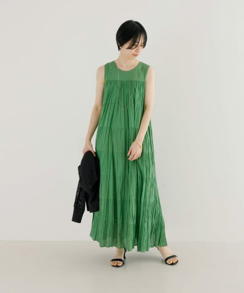 『一部WEB限定カラー』ティアードクリンクルワンピース 人気・おすすめ｜使いやすい・旅行におすすめ 品質保証 全国発送 在庫限り