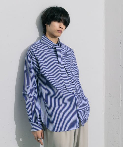 SENSE OF PLACE by URBAN RESEARCH(センスオブプレイス バイ アーバンリサーチ)/hxcyyd × SOP　ストライプフラワーパッチマルチシャツ(UNISEX)/img16