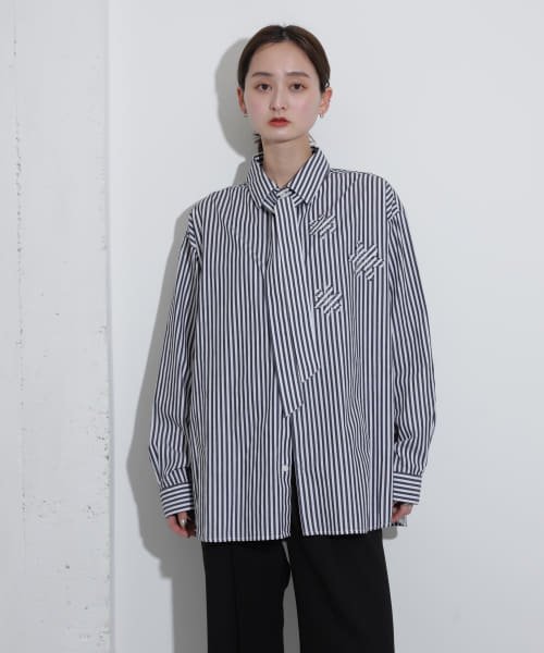 SENSE OF PLACE by URBAN RESEARCH(センスオブプレイス バイ アーバンリサーチ)/hxcyyd × SOP　ストライプフラワーパッチマルチシャツ(UNISEX)/img35