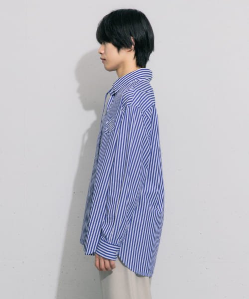 SENSE OF PLACE by URBAN RESEARCH(センスオブプレイス バイ アーバンリサーチ)/hxcyyd × SOP　ストライプフラワーパッチマルチシャツ(UNISEX)/img42