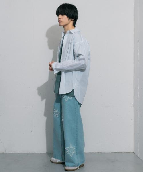 SENSE OF PLACE by URBAN RESEARCH(センスオブプレイス バイ アーバンリサーチ)/hxcyyd × SOP　フラワーパッチワイドデニム(UNISEX)/img16