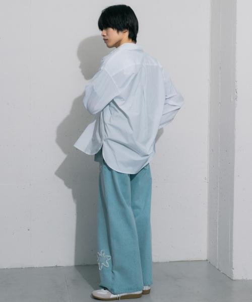 SENSE OF PLACE by URBAN RESEARCH(センスオブプレイス バイ アーバンリサーチ)/hxcyyd × SOP　フラワーパッチワイドデニム(UNISEX)/img17