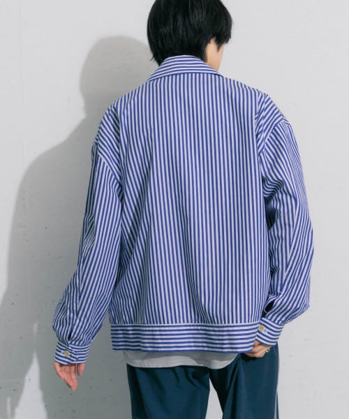 SENSE OF PLACE by URBAN RESEARCH(センスオブプレイス バイ アーバンリサーチ)/hxcyyd × SOP　ストライプフラワーコサージュシャツブルゾン(UNISEX)/img17