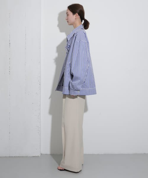 SENSE OF PLACE by URBAN RESEARCH(センスオブプレイス バイ アーバンリサーチ)/hxcyyd × SOP　ストライプフラワーコサージュシャツブルゾン(UNISEX)/img45