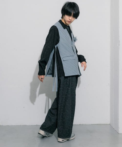 SENSE OF PLACE by URBAN RESEARCH(センスオブプレイス バイ アーバンリサーチ)/hxcyyd × SOP　ストライプフラワーコサージュシャツベスト(UNISEX)/img10