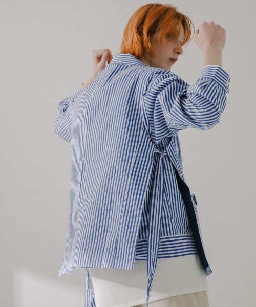 SENSE OF PLACE by URBAN RESEARCH(センスオブプレイス バイ アーバンリサーチ)/hxcyyd × SOP　ストライプフラワーコサージュシャツベスト(UNISEX)/img22