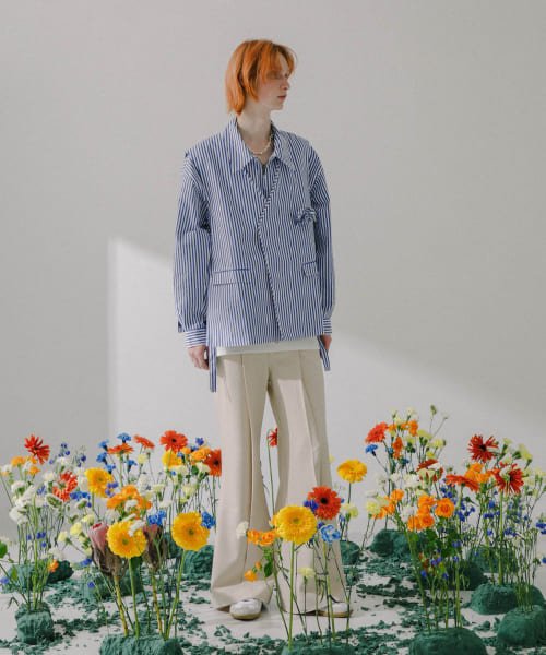 SENSE OF PLACE by URBAN RESEARCH(センスオブプレイス バイ アーバンリサーチ)/hxcyyd × SOP　ストライプフラワーコサージュシャツベスト(UNISEX)/img25