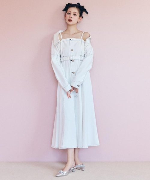 デニムボレロ×キャミワンピースセット 